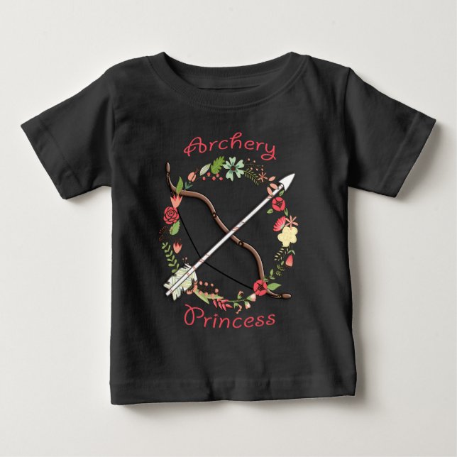 Camiseta De Bebé Archery Flower Princess (Anverso)