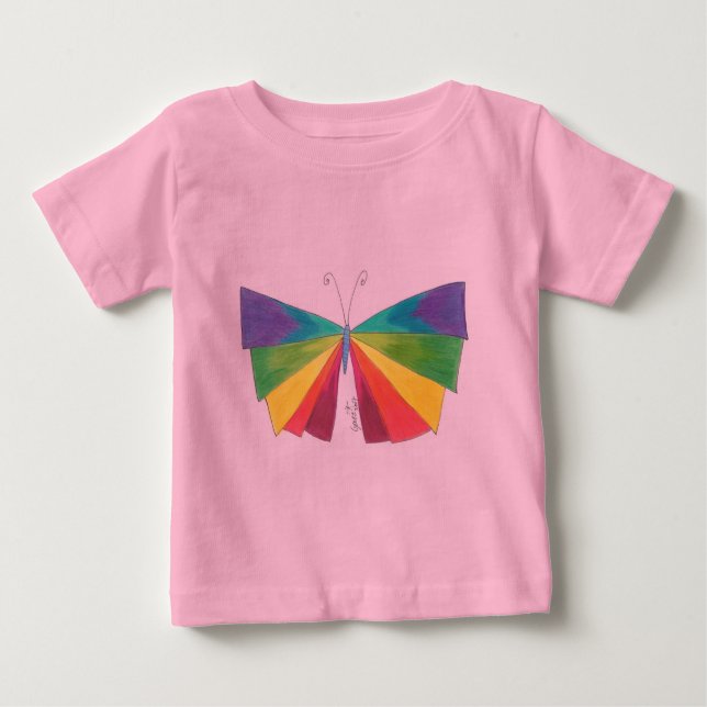 Camiseta De Bebé Arco iris de Butteryfly (Anverso)