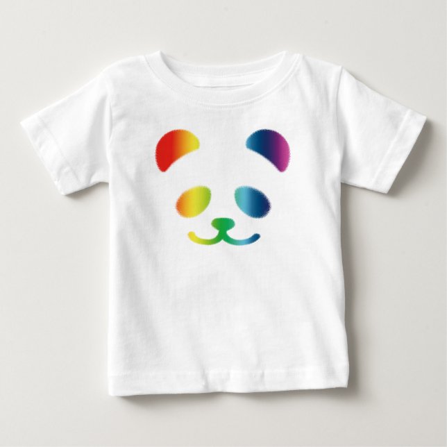 Camiseta De Bebé Arco iris de la panda (Anverso)
