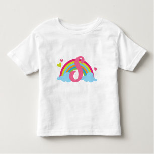 Camiseta De Bebé Arco iris del alfabeto de la letra S del monograma