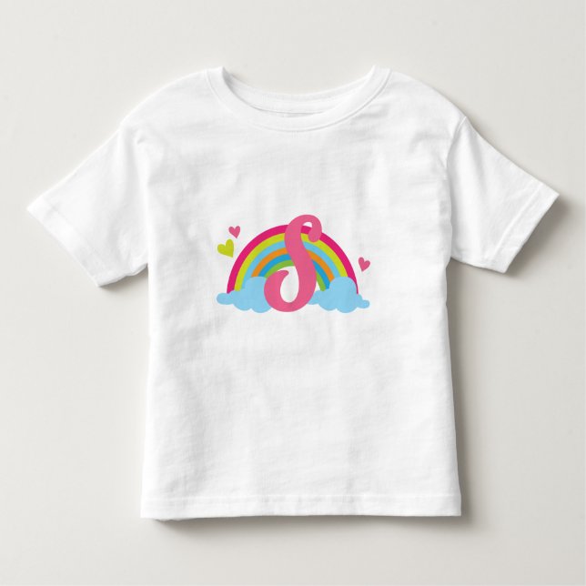 Camiseta De Bebé Arco iris del alfabeto de la letra S del monograma (Anverso)