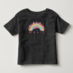 Camiseta De Bebé arco iris musical de los niños