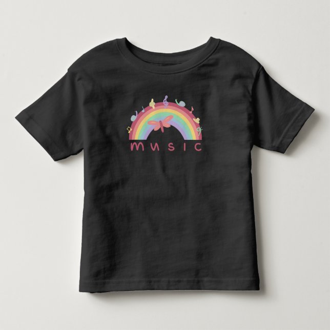 Camiseta De Bebé arco iris musical de los niños (Anverso)