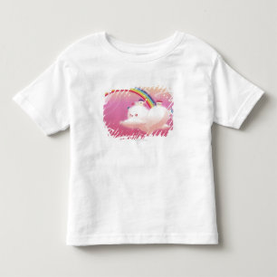 Camiseta De Bebé Arco iris y edificios en las nubes