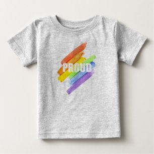 Camiseta De Bebé Arcoiris color de agua ORGULLOSO