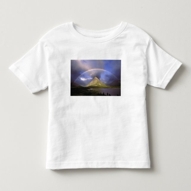 Camiseta De Bebé Arcoíris completo y cielo tormentoso sobre Grinnel (Anverso)