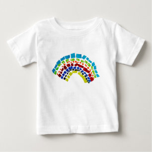 Camiseta De Bebé Arcoiris de papel