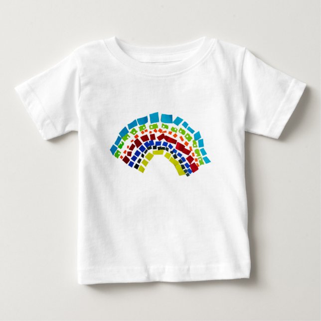 Camiseta De Bebé Arcoiris de papel (Anverso)