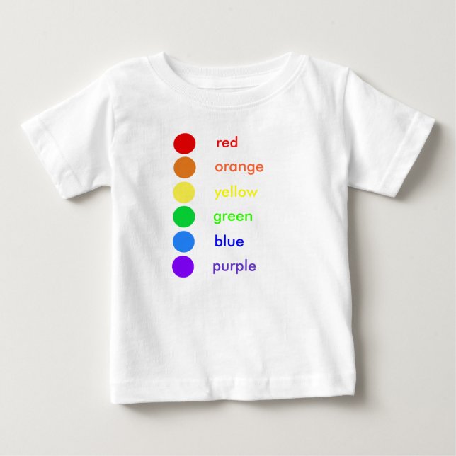 Camiseta De Bebé Arcoíris de puntos (Anverso)