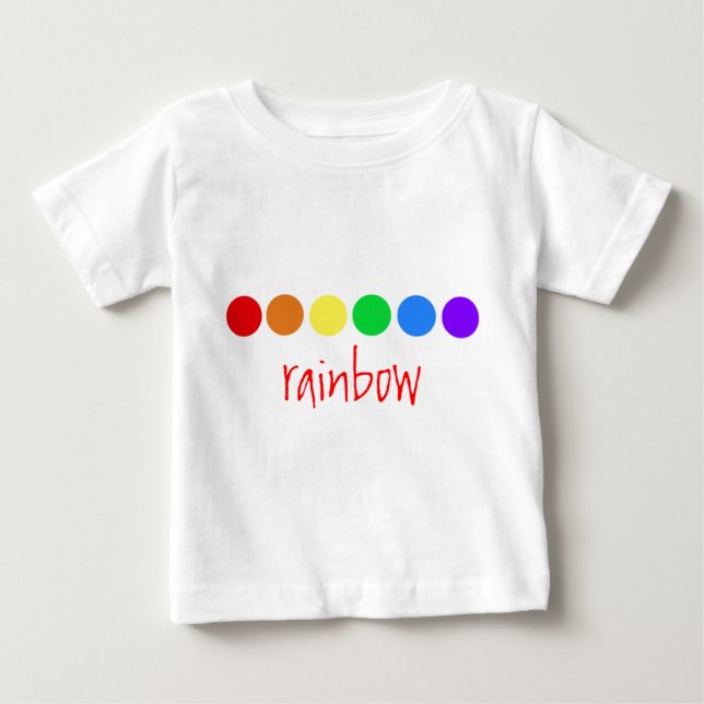 Camiseta De Bebé Arcoíris de puntos (Anverso)