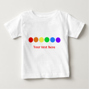 Camiseta De Bebé Arcoíris de puntos - personalizar