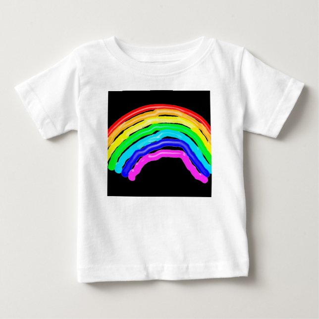 Camiseta De Bebé Arcoiris dibujado (Anverso)