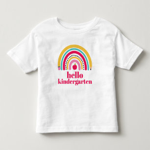 Camiseta De Bebé Arcoíris escolar nombre personalizado vuelta al co