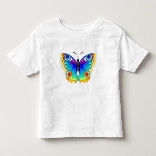 Camiseta De Bebé Arcoiris mariposa Peacock Eye (Anverso)