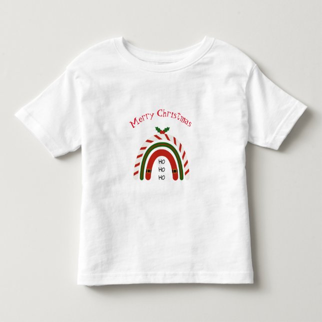 Camiseta De Bebé Arcoiris navidad deja que nieve (Anverso)
