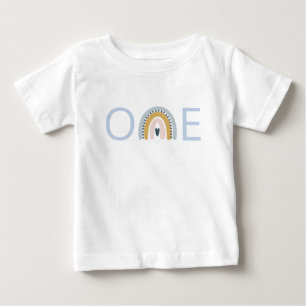 Camiseta de bebé arcoíris para primer cumpleaños
