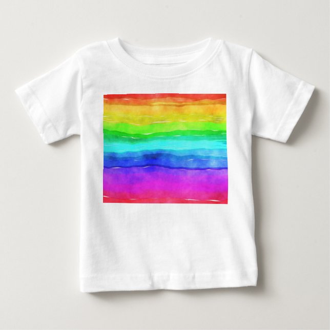 Camiseta De Bebé Arcoiris pintado (Anverso)