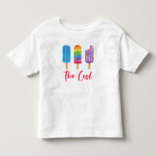 Camiseta De Bebé Arcoíris Pop Dos Cumpleaños Verano Genial 2do