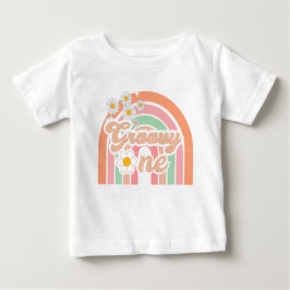 Camiseta De Bebé arcoíris ruidosos un primer cumpleaños