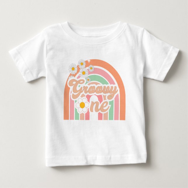 Camiseta De Bebé arcoíris ruidosos un primer cumpleaños (Anverso)