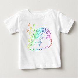 Camiseta De Bebé Arcoiris unicornio