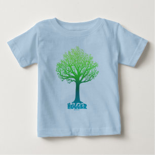 Camiseta De Bebé Arcoiris verde hueso