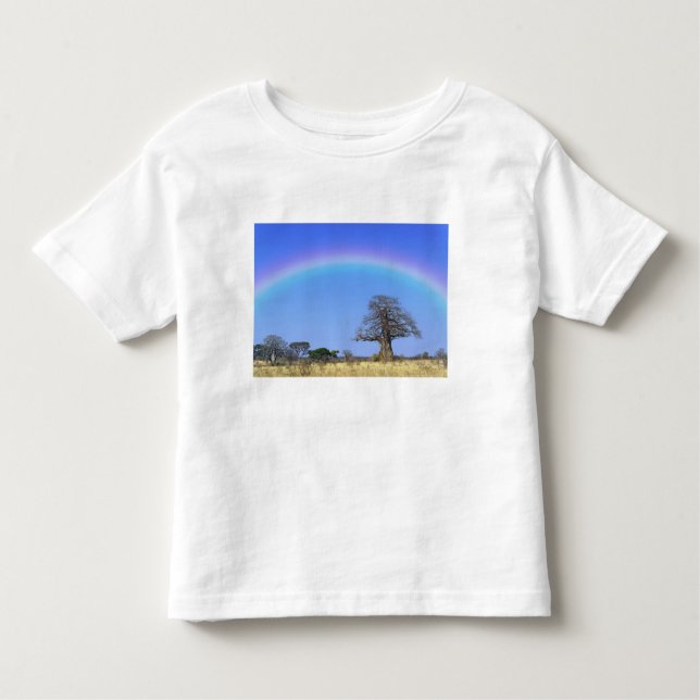 Camiseta De Bebé Arcoiris y baobab africano, Adansonia (Anverso)