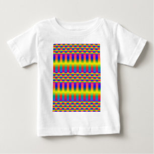 Camiseta De Bebé Arcos de lluvia oscuros y claros (chequeros y raya