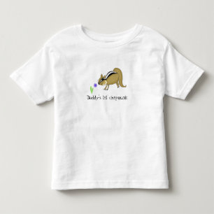 Camiseta De Bebé Ardilla con Flor y Frase