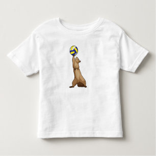 Camiseta De Bebé Ardilla con voleibol