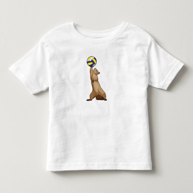 Camiseta De Bebé Ardilla con voleibol (Anverso)