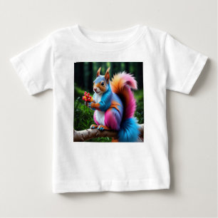 Camiseta De Bebé Ardilla Cuta En La Rama-19274