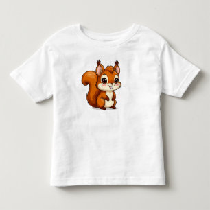 Camiseta De Bebé Ardilla de dibujos animados adorable con ojos gran