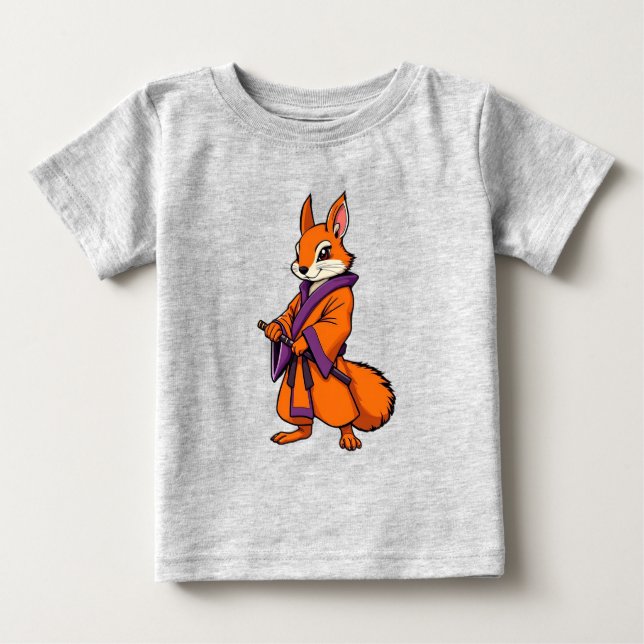 Camiseta De Bebé Ardilla de Samurai japonesa (Anverso)