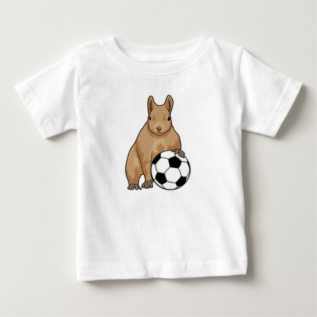 Camiseta De Bebé ardilla en deportes de fútbol (Anverso)