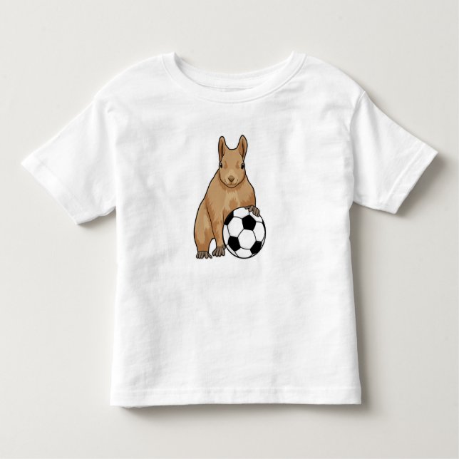 Camiseta De Bebé ardilla en deportes de fútbol (Anverso)