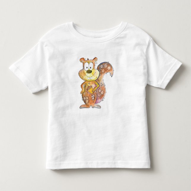 Camiseta De Bebé Ardilla marrón chiflada (Anverso)