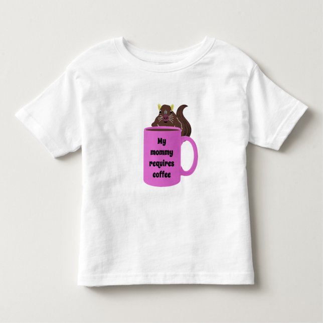 Camiseta De Bebé Ardilla Traviesa #504 Niño Pequeño (Anverso)