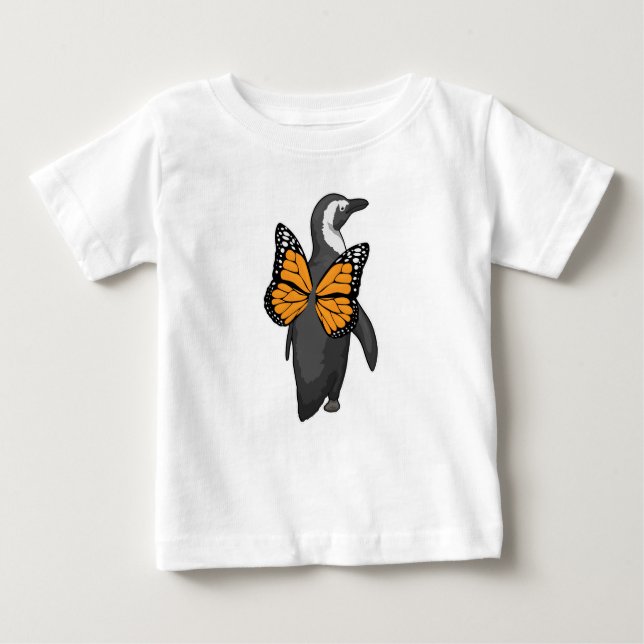Camiseta De Bebé Areas de mariposa de pingüino (Anverso)