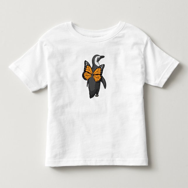 Camiseta De Bebé Areas de mariposa de pingüino (Anverso)