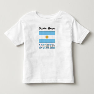 Camiseta De Bebé Argentina Bandera Argentina Personalizada