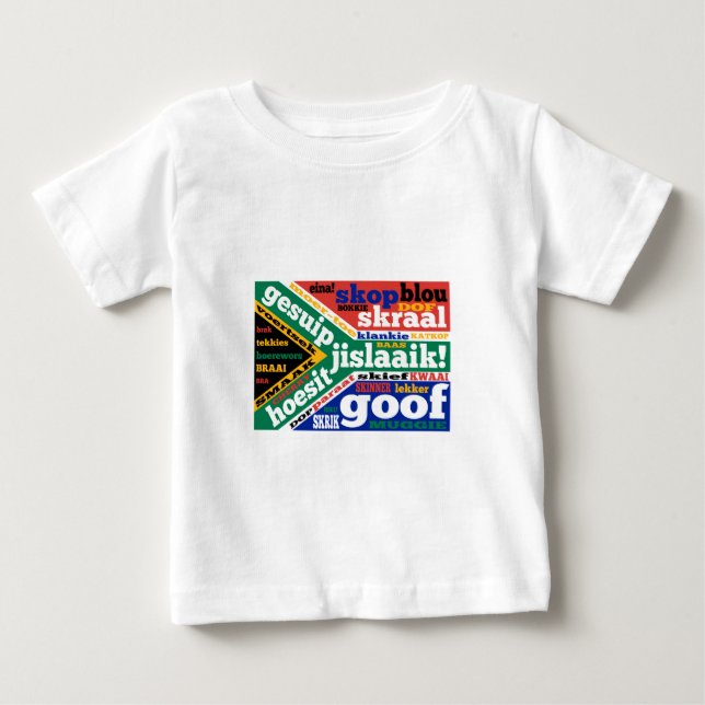 Camiseta De Bebé Argot sudafricano y coloquialismos (Anverso)
