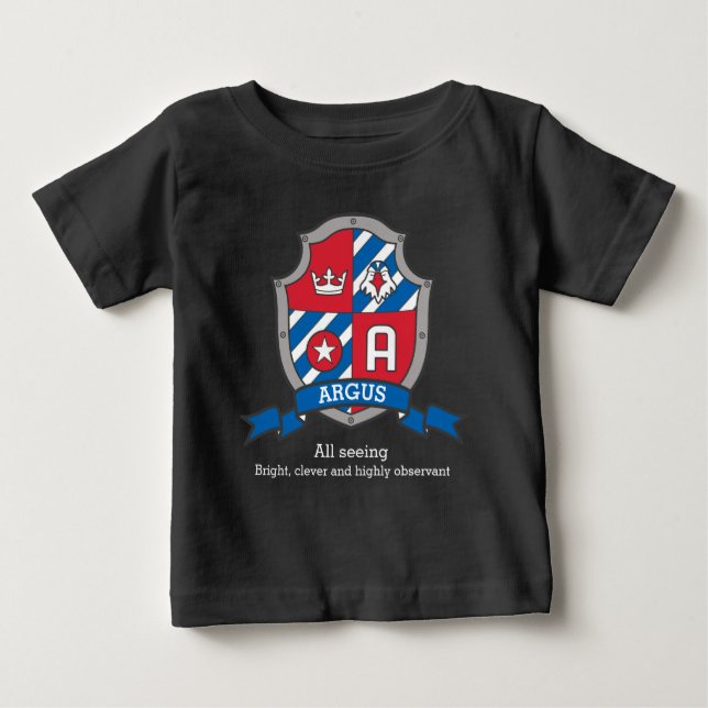 Camiseta De Bebé Argumentos chicos Un nombre y significado Caballer (Anverso)