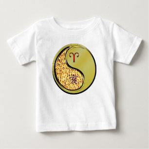 Camiseta De Bebé Aries y Cerdo de Metal