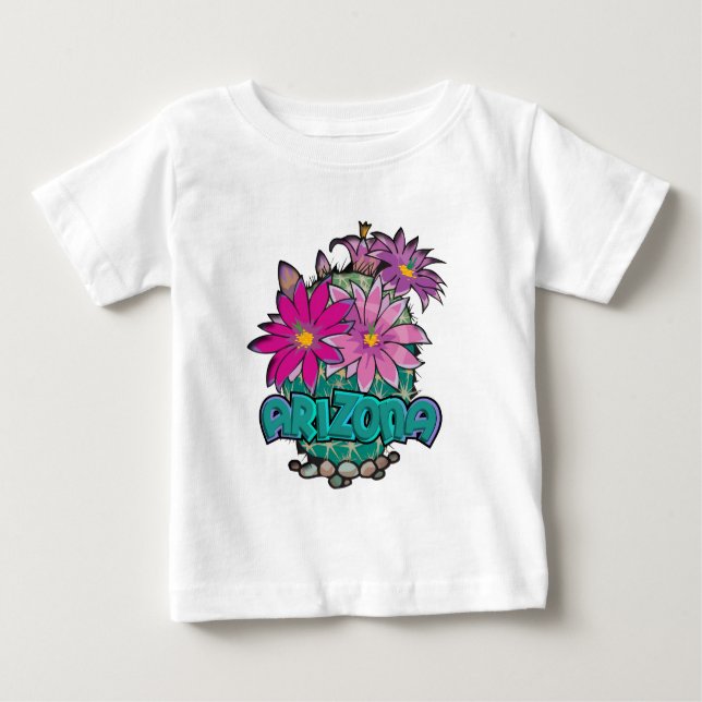 Camiseta De Bebé Arizona Cactus Blooms (Anverso)