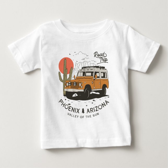 Camiseta De Bebé Arizona Desert Sunset Road Trip Cactus Phoenix (Anverso)