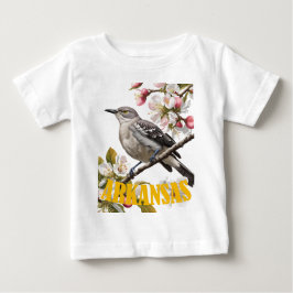 Camiseta De Bebé Arkansas Northern Mockingbird Surrounded by Apple 