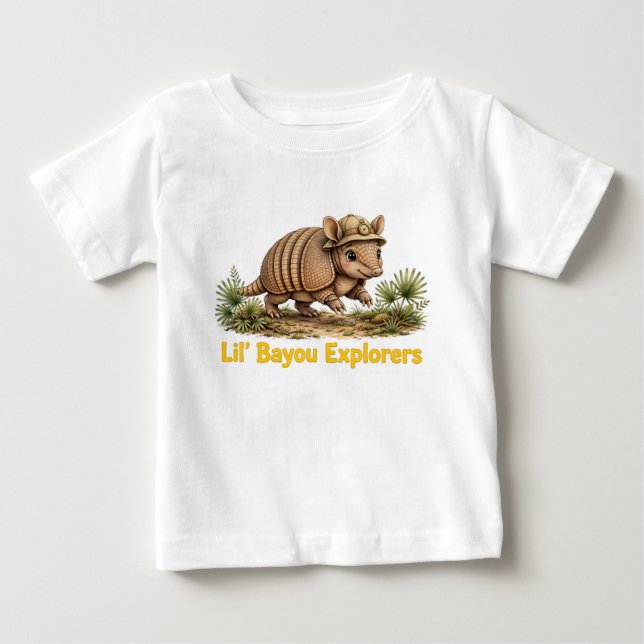 Camiseta de bebé Armadillo de Lil' Bayou Explorers (Anverso)