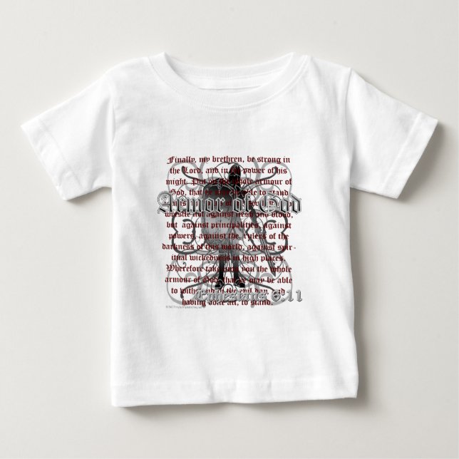 Camiseta De Bebé Armadura del soldado de dios (Anverso)
