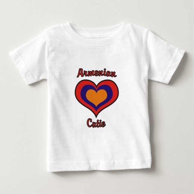 Camiseta De Bebé Armenio Cutie (Anverso)